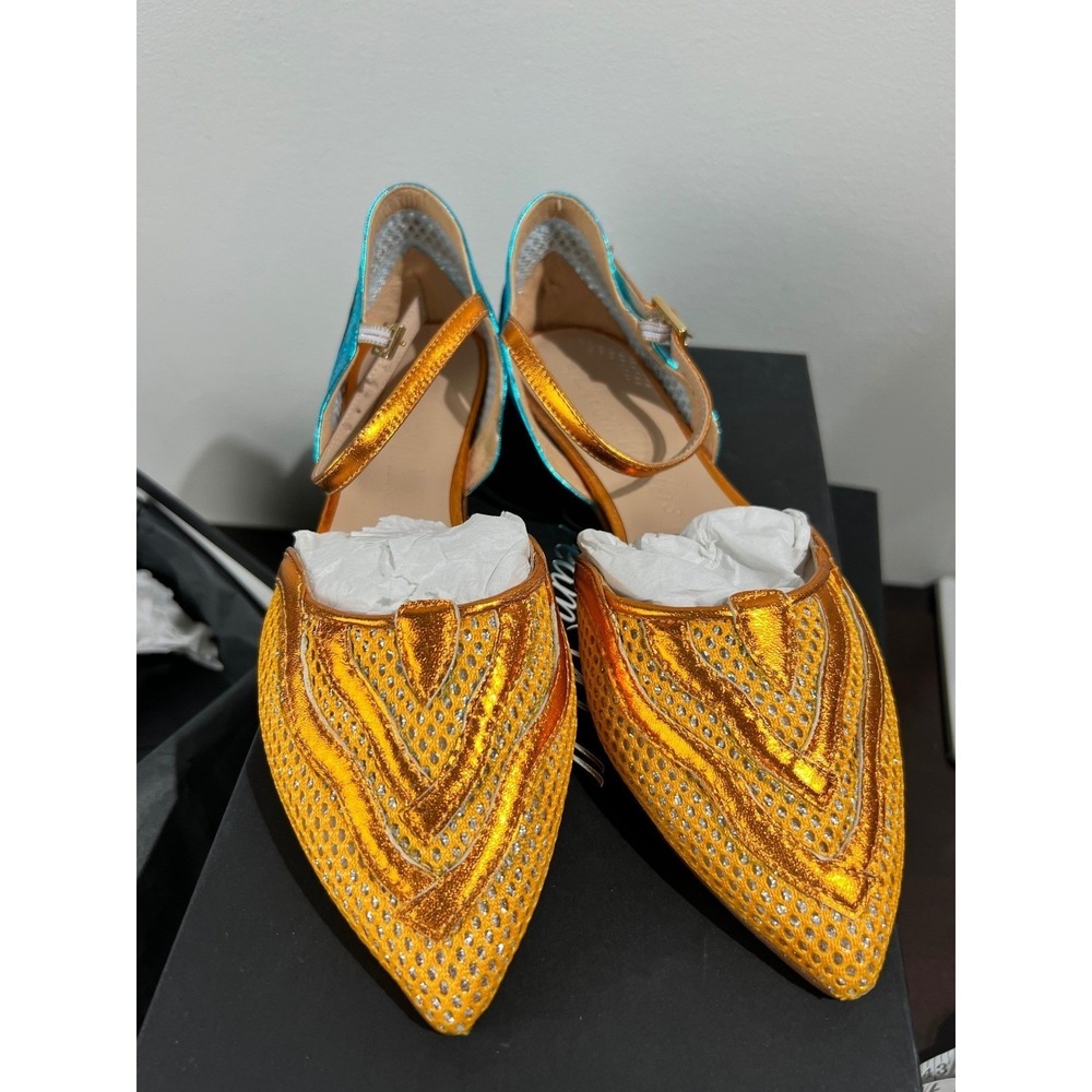 Dream Walkers Kusama Orange 38 Women's Flats Handmade in Spain